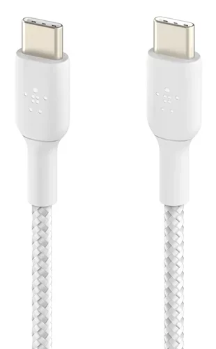 BOOSTCHARGE GEFLOCHTENES USB-C CABLE-BRAIDED 2M WHITE
