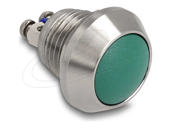 DELOCK Drucktaster zum Einbau 12mm grun