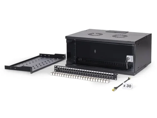 DIGITUS 48,26cm Netzwerk-Set 4HE Wandgeh