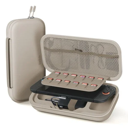 CHARGING CASE W/10K POWER BANK - NINTENDO SWITCH - SAND