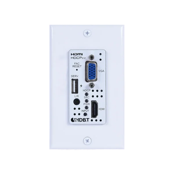 UHD+ HDMI/VGA over HDBaseT Wallplate Switcher