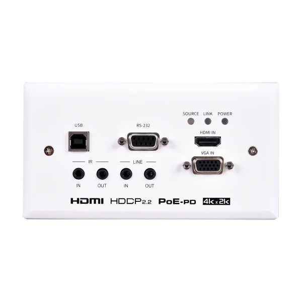 HDMI/VGA over IP Transmitter with USB/KVM Wall Plate Extender