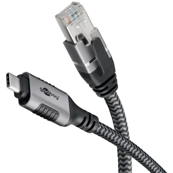 Ethernet-Kabel USB-C™ 3.1 auf RJ45, 1 m USB-C 3.1 auf RJ45 CAT6 FTP 0100 Adapterkabel 1m