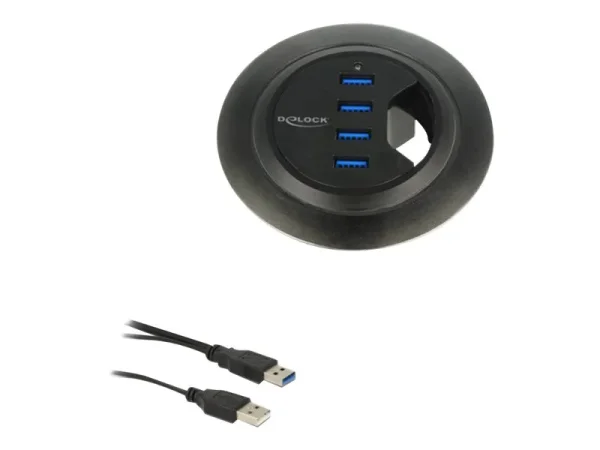 DELOCK Tisch-Hub 4 Port USB 3.0