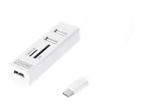 DIGITUS USB 2.0 Typ C HUB mit Kartenlese