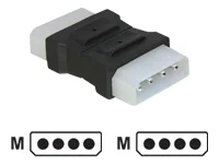 DELOCK Adapter Power 4pin 13,3cm St/St