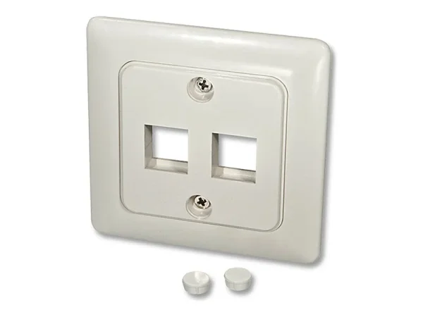 LINDY Wandanschlussdose fuer 2 Keystone