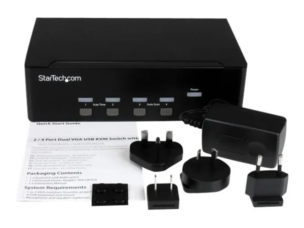 STARTECH.COM 4 Port KVM Switch mit Dual-