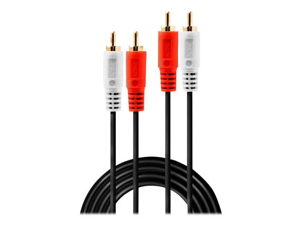 LINDY Audiokabel 2xRCA male/male 10m