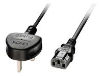 LINDY 2m IEC-Netzkabel UK