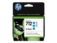 HP 712 3-Pack 29-ml Cyan DesignJet Ink