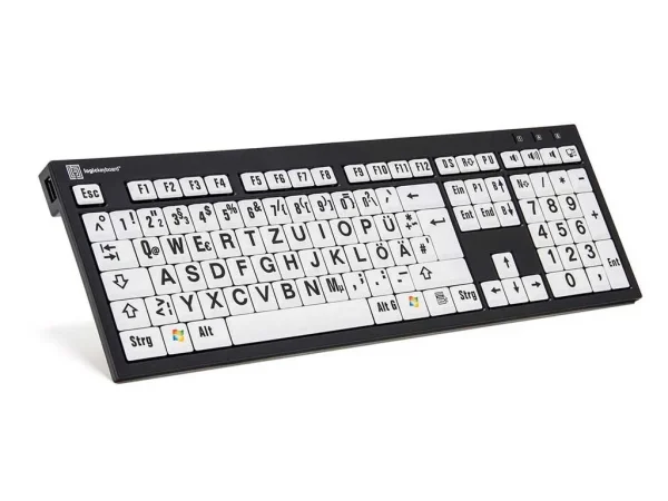 LogicKeyboard XL-Print Black on White DE (PC/Nero)