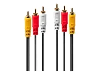 LINDY Audio-Videokabel 3xRCA/3x RCA 2m