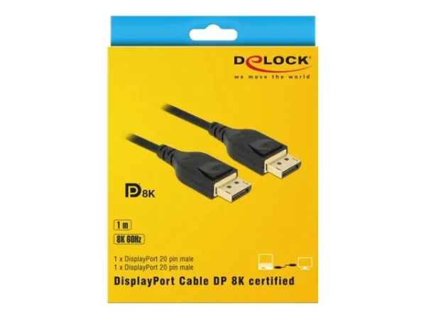 DELOCK DisplayPort Kabel 8K 60 Hz 1 m