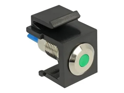 DELOCK Keystone LED grün 6 V flach schw