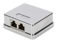 DIGITUS Cat 6A Aufputzdose 2-fach