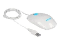 DELOCK Optische 3-Tasten LED Maus weiss