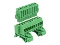 DELOCK Terminalblock Hutschienen 10 Pin