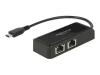 DELOCK Adapter SuperSpeed USB 2 x LAN