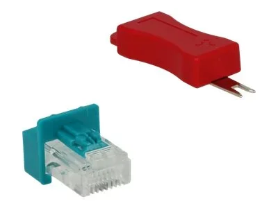 DELOCK RJ45 Secure Clip mit Stecker Set