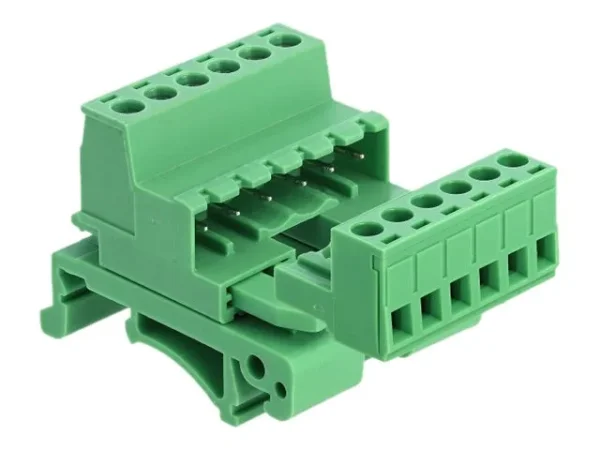 DELOCK Terminalblock Set Hutschienen 6