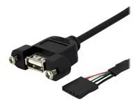 STARTECH 1ft Panel Mount USB Cable USB A