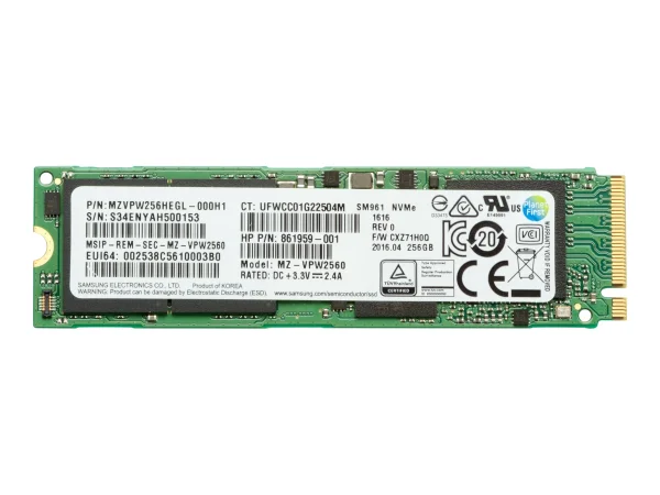HP ZTurboDrv 256GB SED Z8 G4 TLC SSD Kit