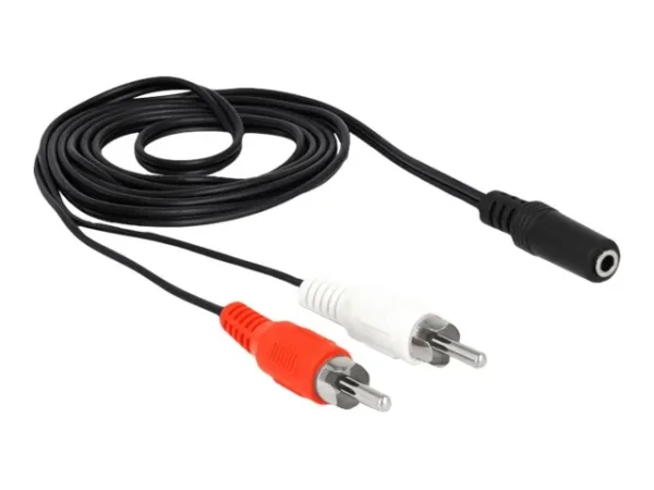 DELOCK Audio Kabel 2x Cinch zu 1x 3,5 mm