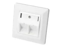 DIGITUS Leerdose Keystone 2xRJ45