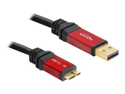 DELOCK Kabel USB 3.0 rot A> micro-B 2.0m