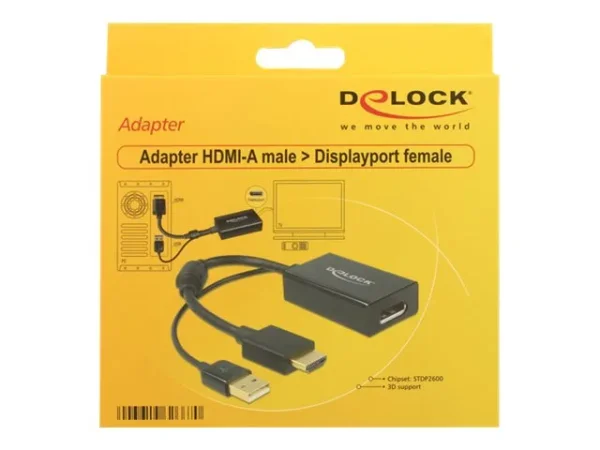 DELOCK Kabel HDMI-A > Displayport 1.2