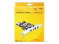 DELOCK PCIe USB 3.0 3x ext. + 1x int.