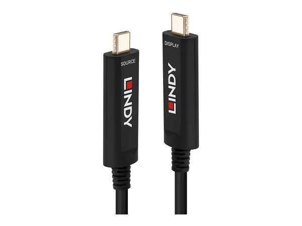 LINDY 15m FO Hybr.USB Typ C Video Kabel