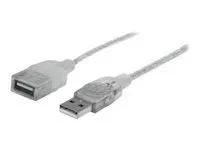 MH USB Kabel A-St./A-Buchse 1,8m silber