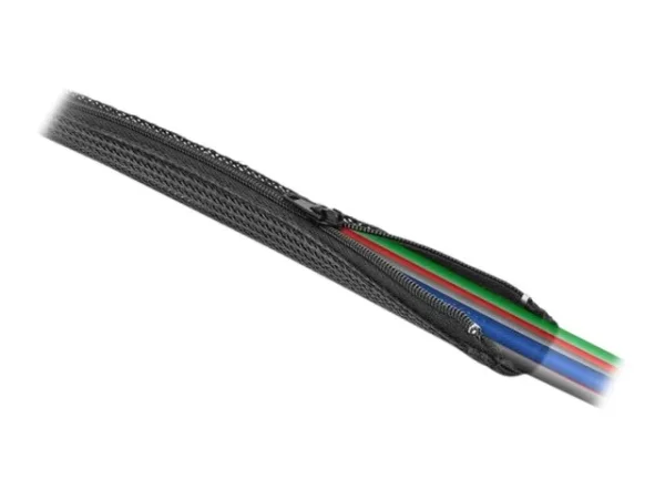 DELOCK Geflechtschlauch 1m x 20mm schw