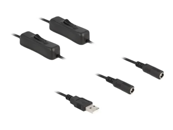 DELOCK Kabel USB Typ-A Stecker zu 2xDC