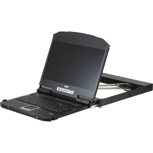 ATEN CL3800NW DE Kurze Dual-Rail 18,5"-LCD-Konsole (USB HDMI DVI VGA) DE-Layout