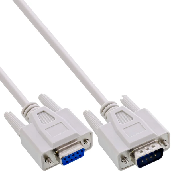 InLine® Serielle Verlängerung, 9pol Stecker / Buchse, vergossen, 1:1 belegt, 20m