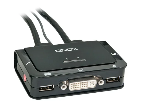 LINDY DVI KVM Switch 2 Port USB Audio