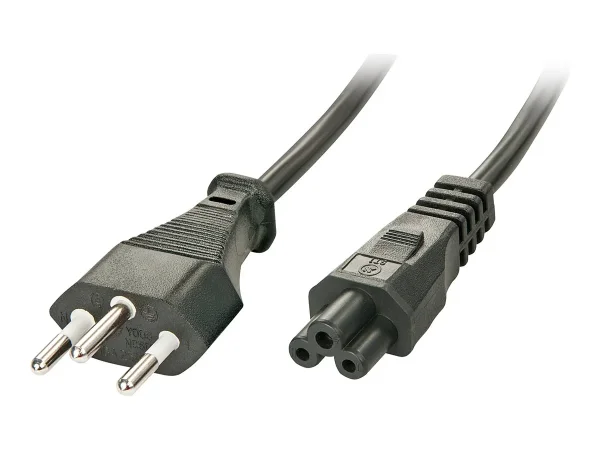 LINDY 2m CH an IEC C5 Netzkabel