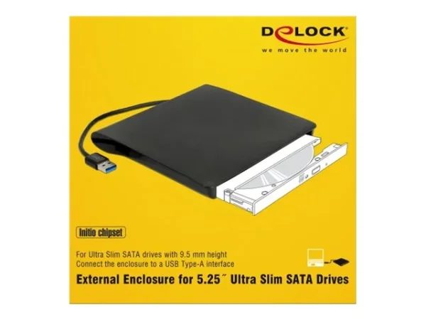 DELOCK Externes Gehäuse 13,34cm U Slim