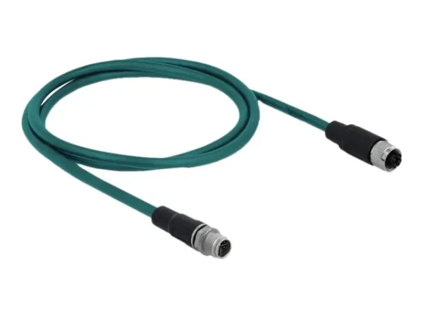 DELOCK Kabel M12 8 Pin X-kodiert TPU 1 m