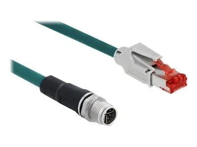 DELOCK M12 8Pin X-kodiert zu RJ45 PVC 1m