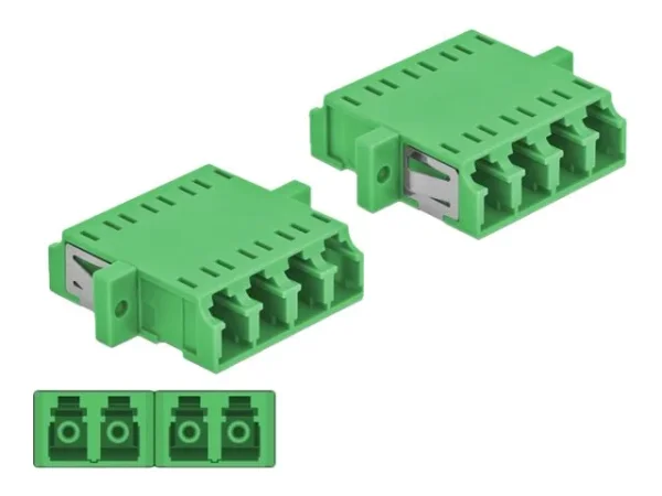 DELOCK LWL Kupplung LC Quad Buchse grün