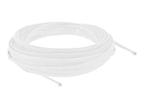 DELOCK Geflechtschlauch 10m x 3mm weiss