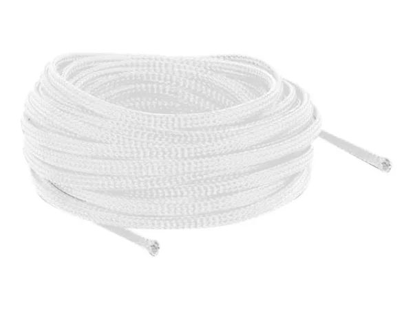 DELOCK Geflechtschlauch 10m x 6mm weiss