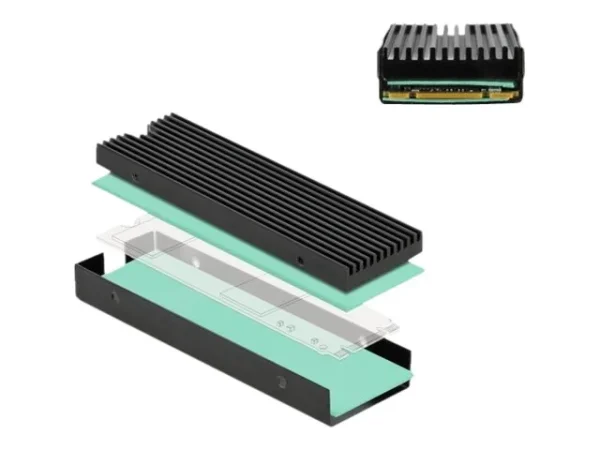 DELOCK Kühlkörper für M.2 SSD 2280 schw