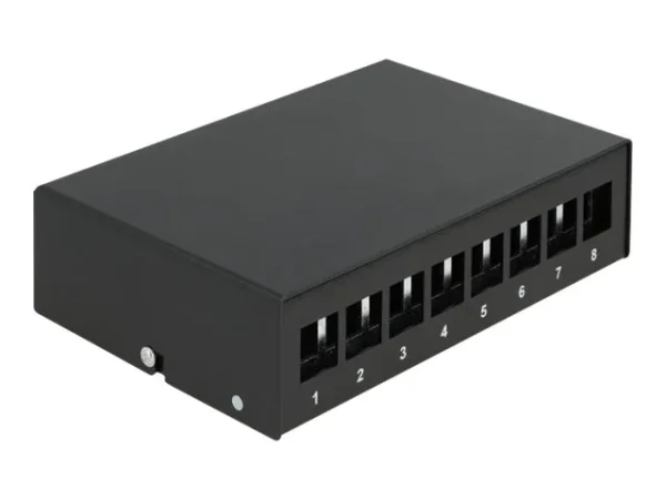 DELOCK Keystone Patchpanel 8Port schwarz