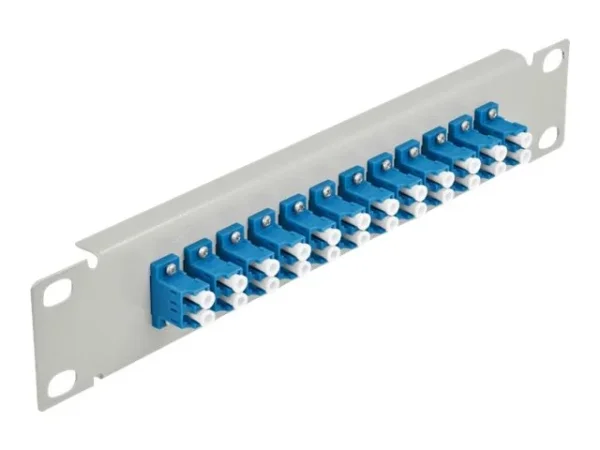 DELOCK 30,5cm LWL Patchpanel 12P LC blau