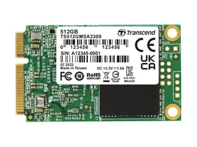TRANSCEND 512GB mSATA SSD SATA3 3D TLC